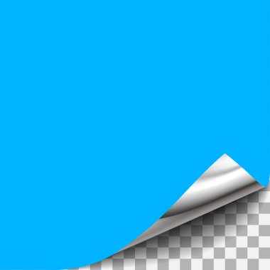 Şeffaf arka plan ile kıvrılmış kağıt köşe.