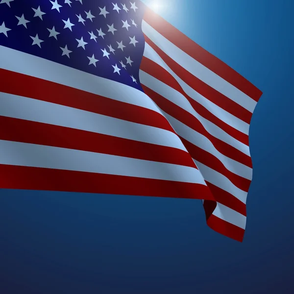 Amerikaanse vlag vector illustratie — Stockvector