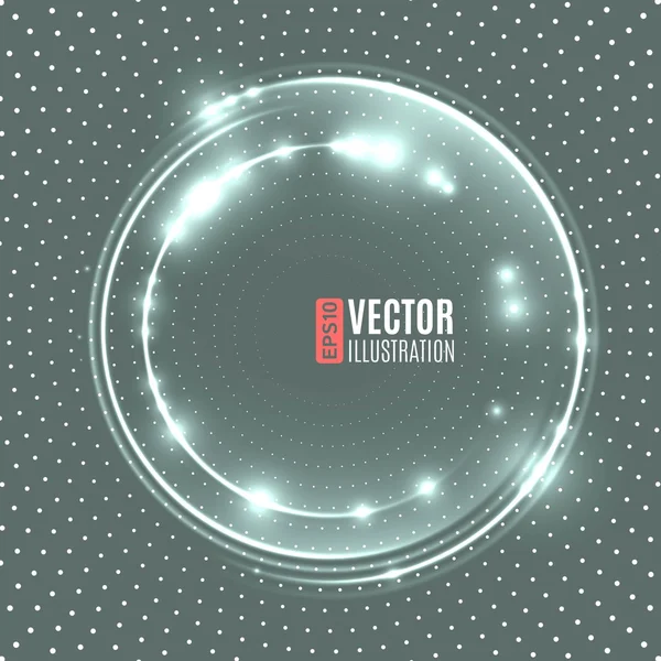 Abstract circle background with glowing frame. — Stock Vector