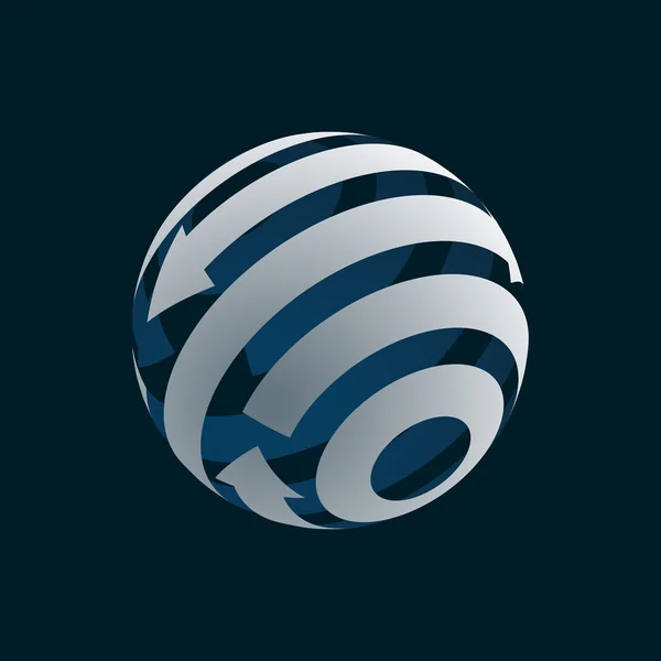 Elemento de logotipo de globo abstracto . — Vector de stock