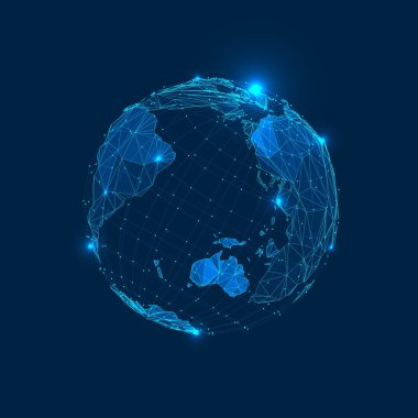 Soyut üçgenler seyyare yerküre uzayda.