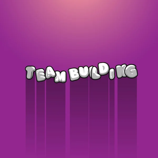 Team building title background with long shadow. — Stock Vector
