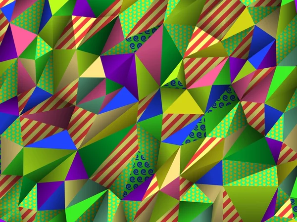 Farbe abstrakter Low-Poly, polygonaler dreieckiger Hintergrund. — Stockvektor