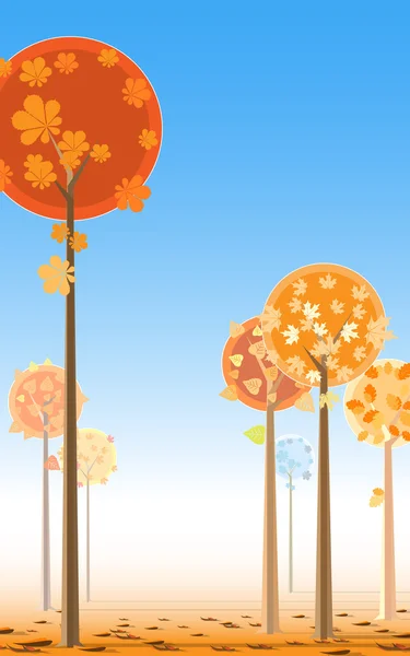 Осенние деревья — стоковый вектор