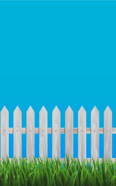 Beyaz ahşap plaka çit