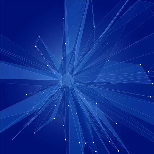 Triunghi abstract formă de cristal în spațiu. Vector Illustration . — Vector de stoc