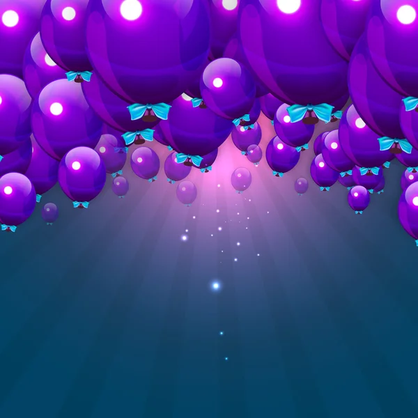 Party Purple Balloons Fundo para o seu texto. Ilustração do vetor de estoque . —  Vetores de Stock