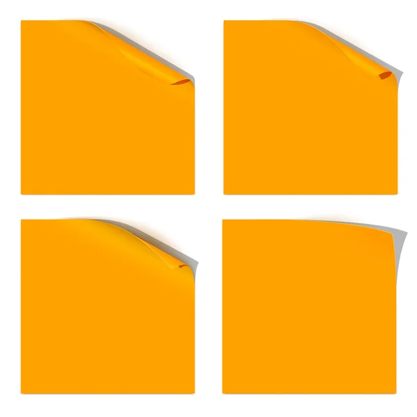Canto de papel laranja ondulado — Vetor de Stock