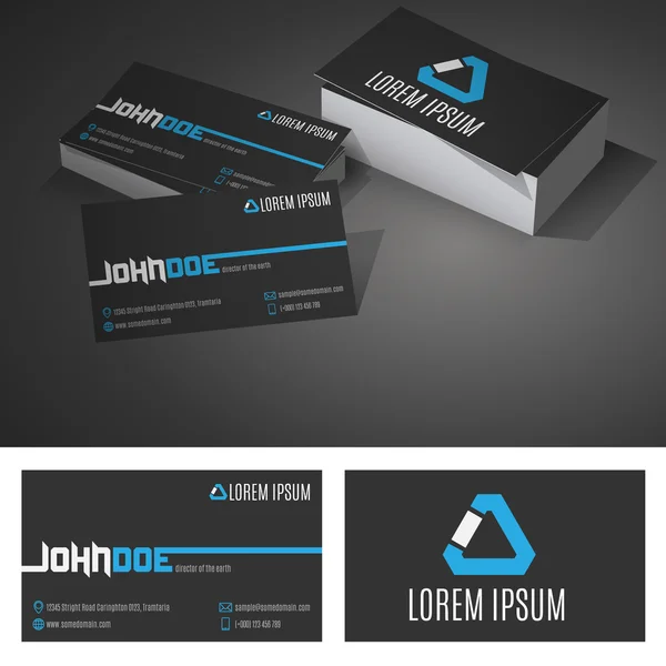 Business Card Background Design Template with Icons. Vector Illustration Stock Illustration