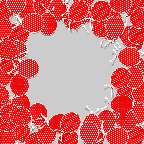 Ballons en papier simples à pois blancs et arcs . — Image vectorielle