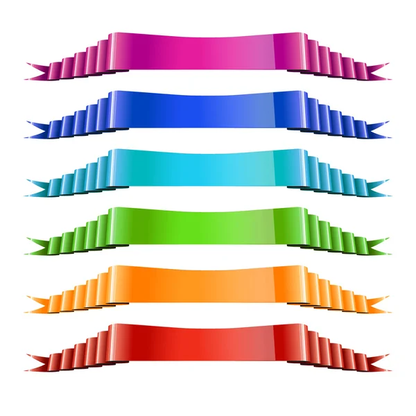 Set of Color Ribbons. Stock Vector Illustration — Stock Vector
