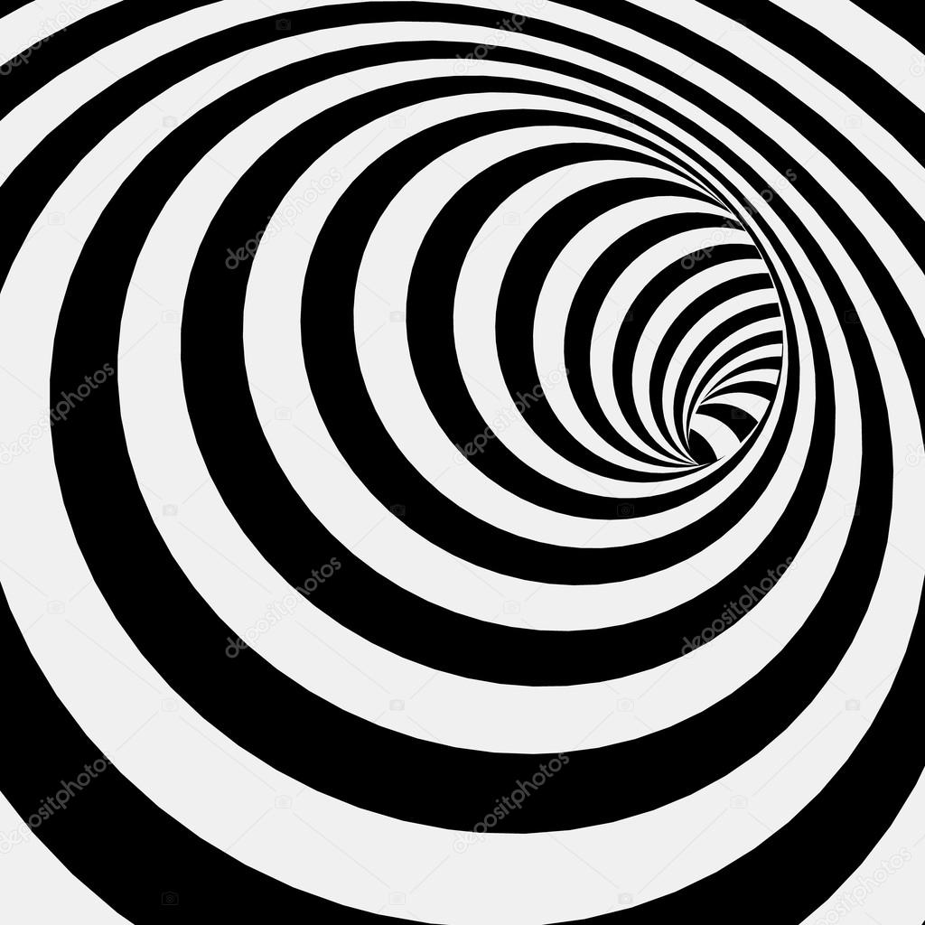 Spiral Striped Abstract Tunnel Background