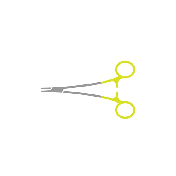 Flat Icon of Orthopedic Needle Holder Isolated on White Background — Stock Vector