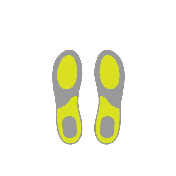 Flat Icon of Shoe Insoles Isolated on White Background — Stock Vector