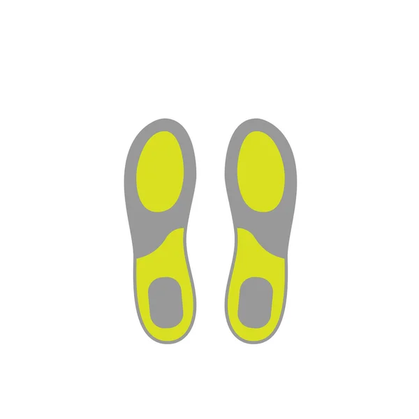 Flat Icon of Shoe Insoles Isolated on White Background Vector Graphics
