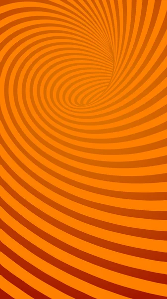 Spirály oranžové pruhované tunelu abstraktní pozadí — Stockový vektor