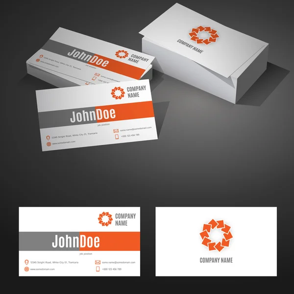 Business Card Background Design Template with Icons. Vector Illustration Vector Graphics