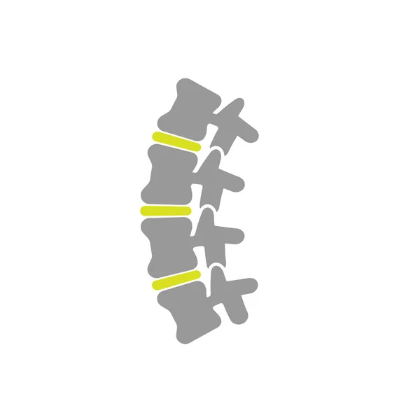 Flat Icon of Spine Isolated on White Background — Stock Vector