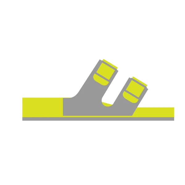 Ícone plano de sapato ortopédico isolado em fundo branco — Vetor de Stock