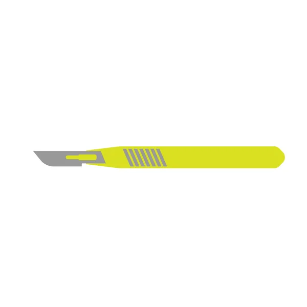 Flat Icon of Scalpel  on White Background — ストックベクタ