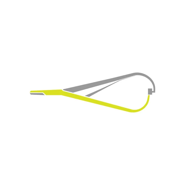 Flaches Symbol des Nadelhalters auf weißem Hintergrund — Stockvektor