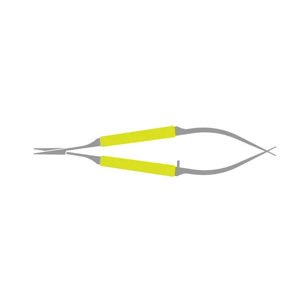 Flat Icon of Needle Holder on White Background — Stok Vektör