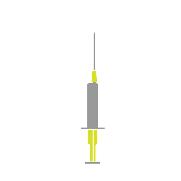 Flat Icon of Injection on White Background — 스톡 벡터