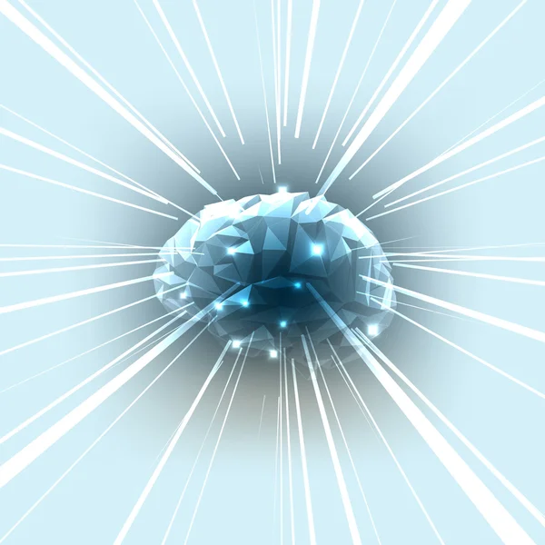 Il concetto di cervello umano attivo — Vettoriale Stock