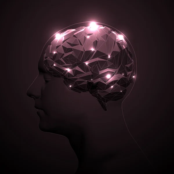 Cervello umano astratto — Vettoriale Stock