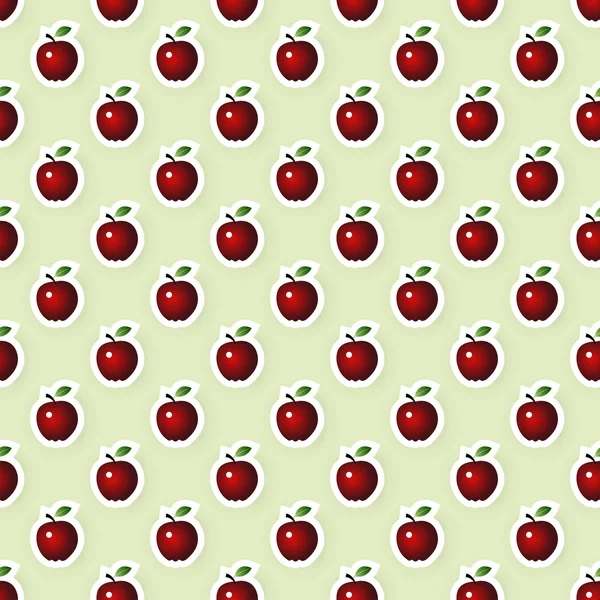 Διάνυσμα ομοιογενές φόντο με μήλα — Διανυσματικό Αρχείο