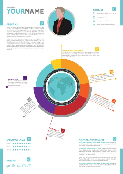 Elegante minimalistische stijl CV - Cv-Template — Stockvector