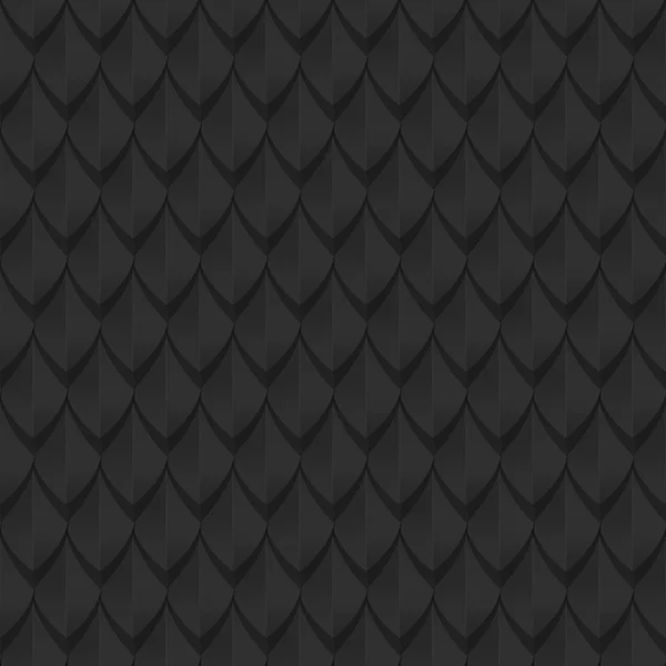 Black dragon skalor sömlös bakgrund konsistens — Stock vektor