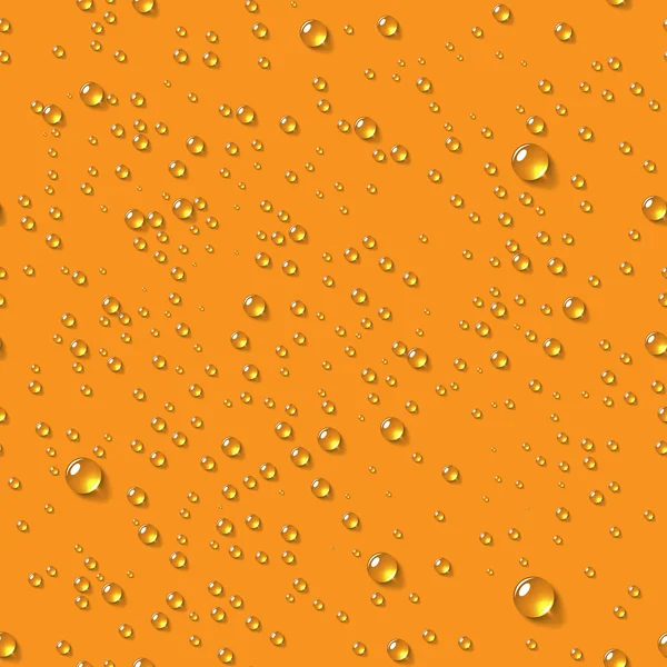 Gotas de agua fondo sin costura realista . — Vector de stock