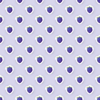 Böğürtlen ile vektör sorunsuz arka plan