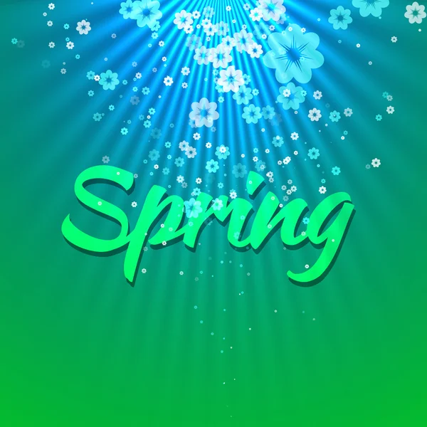 Verde azul primavera fundo abstrato . — Vetor de Stock