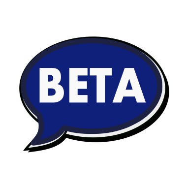 Mavi konuşma kabarcıkları üzerinde Beta ifadeler