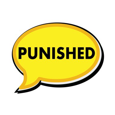 Sarı konuşma kabarcıkları üzerinde ceza ifadeler