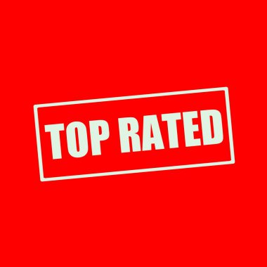 En iyi oran beyaz açıklamalarıyla dikdörtgen kırmızı arka plan