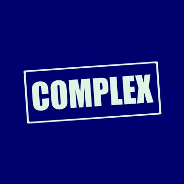 dikdörtgen mavi-siyah arka plan üzerinde beyaz karmaşık ifadeler