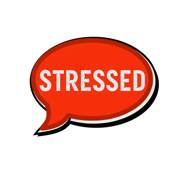 Stressed wording on red Speech bubbles — Stock Photo, Image