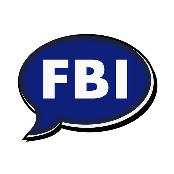 Slova FBI na modré bubliny řeč — Stock fotografie