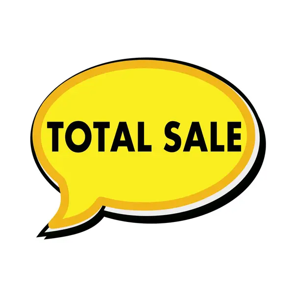 Totale verkoopformule ring op gele spraak bubbels — Stockfoto