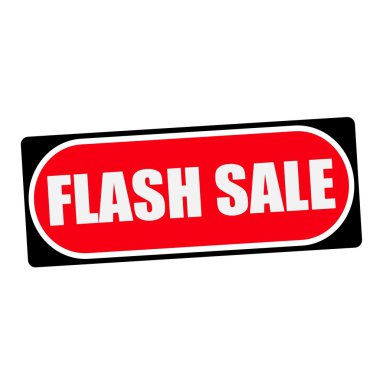 Satılık Beyaz ifadeler kırmızı bir arka plan siyah karede flash