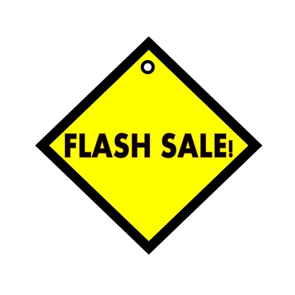 Flash sale black wording on quadrate yellow background — Stock Photo, Image