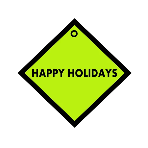 Happy Holidays megfogalmazás kvadrát zöld háttér fekete — Stock Fotó
