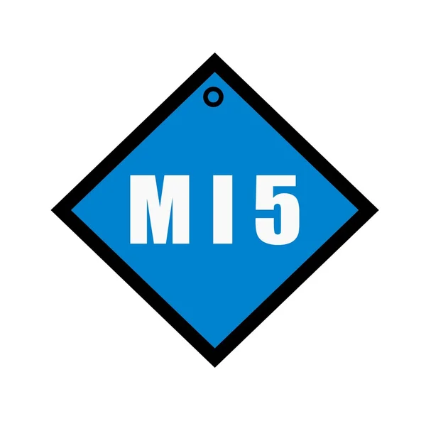 MI5 белая формулировка на квадроциклетном синем фоне — стоковое фото