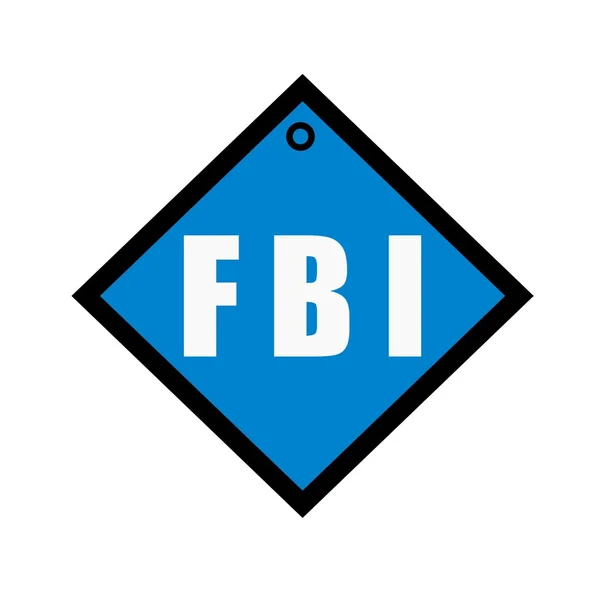 FBI vita formuleringen om KVADRATBEN blå bakgrund — Stockfoto