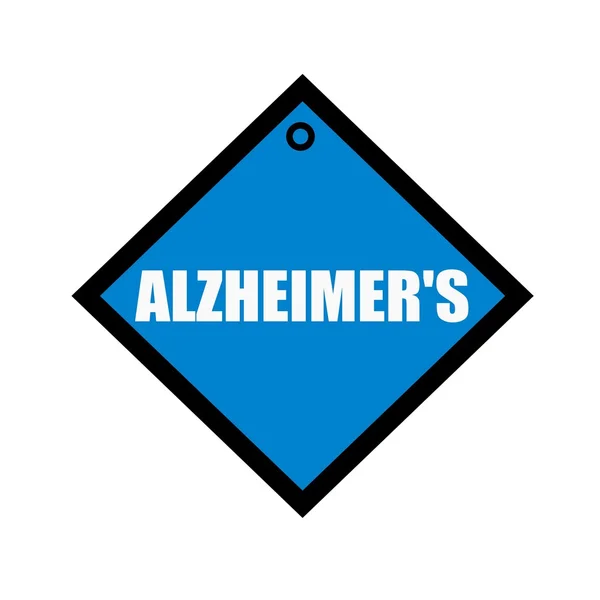 Alzheimers vita formuleringen om KVADRATBEN blå bakgrund — Stockfoto