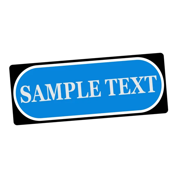 Sample text white wording on blue background  black frame — Stock Photo, Image