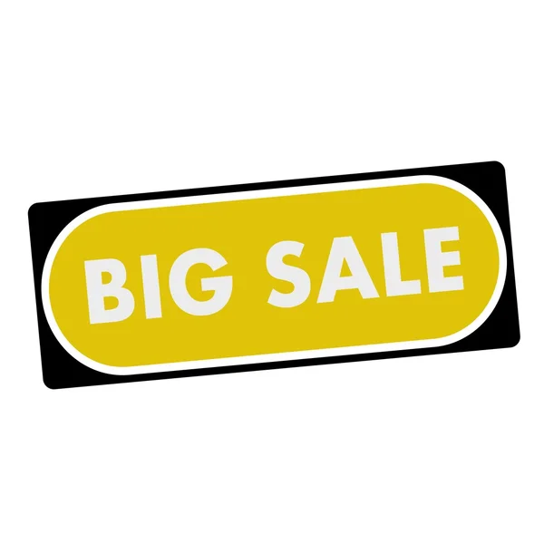 Big sale white wording on yellow background  black frame — Stock Photo, Image